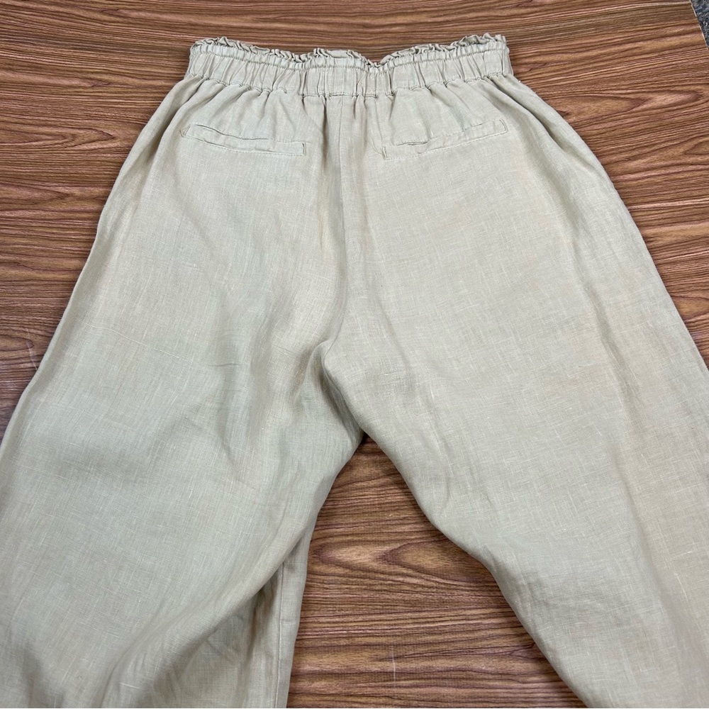 Michael Stars Jules High-Rise Wide Leg Linen Pants - Small - Picture 7 of 10